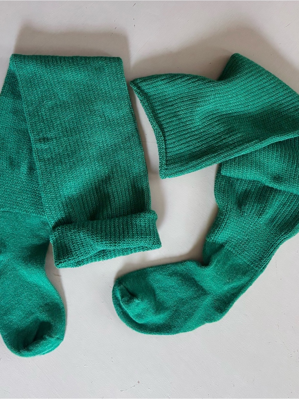 1980s Retro Revival Thigh High Boot Socks Rib Knit Footed Leg Warmers - Picture 3 of 6